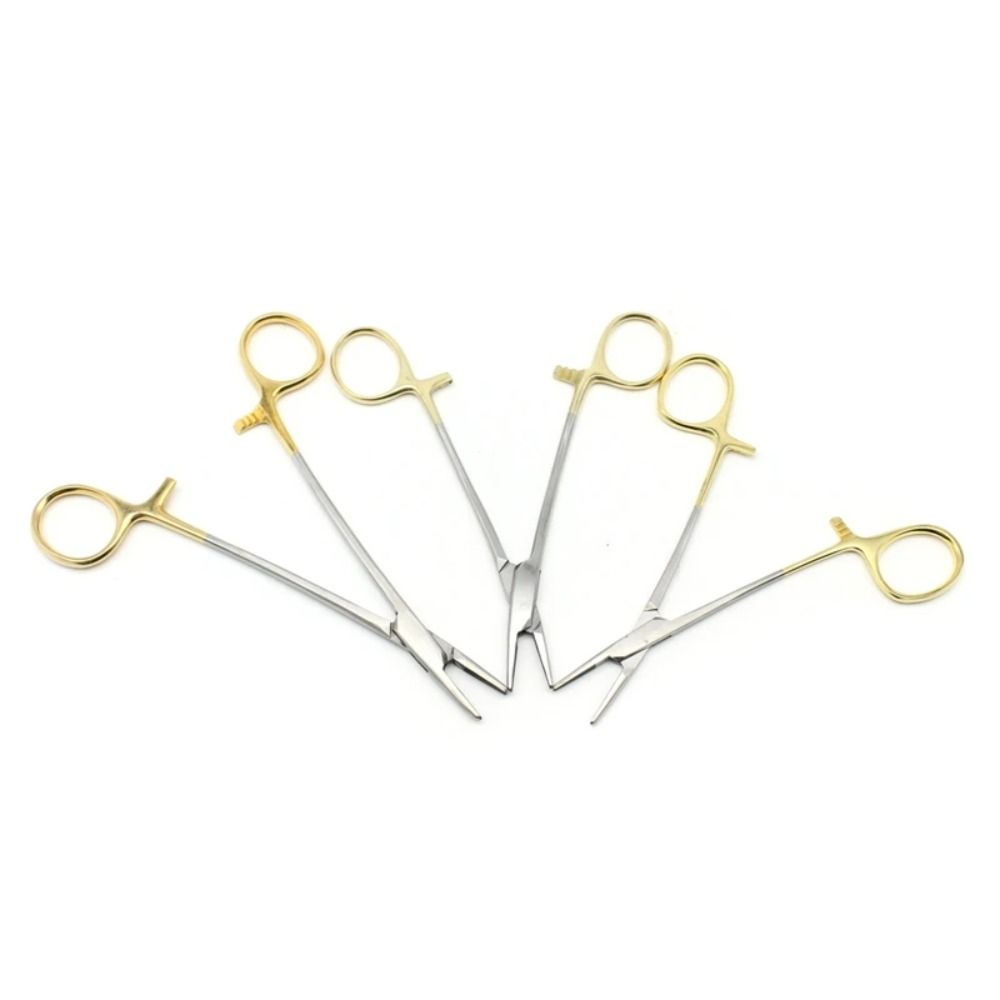 TC Head Orthodontic Forcep Gold Handle Anterior Teeth Bracket  Dental Instrument