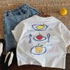 Kids Summer Short Sleeve T Shirt with Cartoon Print Lightweight and Versatile