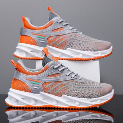 Men's Shoes 2024 Spring and Summer New Men's Shoes Flying Woven Running Trendy Shoes Breathable Network Casual Sports Trendy Shoes