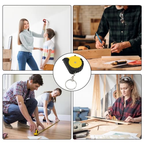 Measuring Tape, Small Tape Measure - Mini 3FT Steel Measuring Tape with Chain - Retractable Tape, 1 Meter Soft Steel Roller Mini Dual Scale Automatic