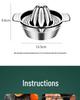 304 Stainless Steel Thickened Hand-Press Juicer for Lemons and Oranges with Customizable Logo
