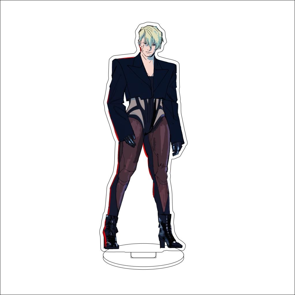 16CM Anime Cyberpunk Cosplay Acryl-Ständer Ornamente David Martinez Rebecca Figur Ständer Halloween Geschenke