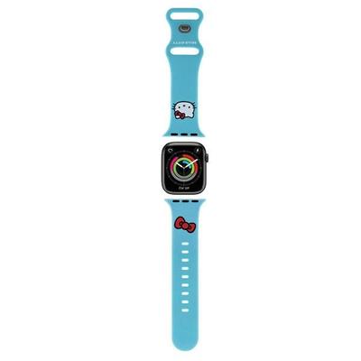 Hello Kitty Hkawmschblb Apple Watch 38/40/41Mm Blue/Niebieski Pasek Silikonowy Z Główką Kotka