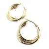 Altesse [M5024] - Pozlacené kruhové náušnice "Trio" (1,6 cm)