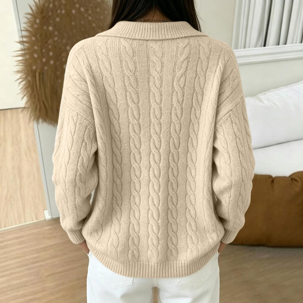 Women's Casual Collar Knit Top