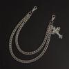 Fashion Punk Metal Pants Chain Hip Hop Waist Chain Cross Pendant Jeans Chain For Men Women Accessories Gifts