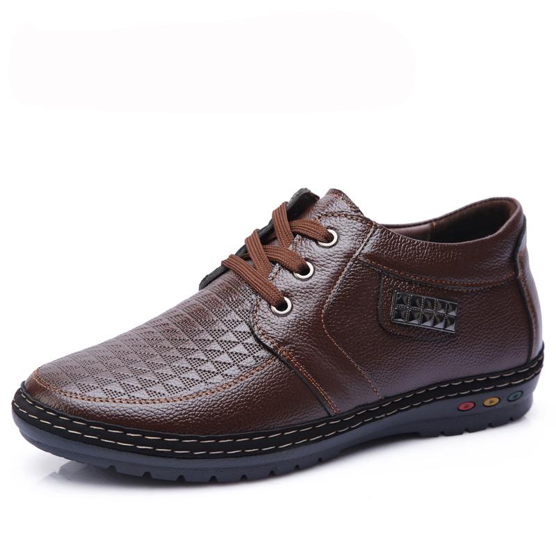 Весенняя кожаная обувь Мужские лоферы Нескользящая деловая повседневная кожаная обувь — фото 8