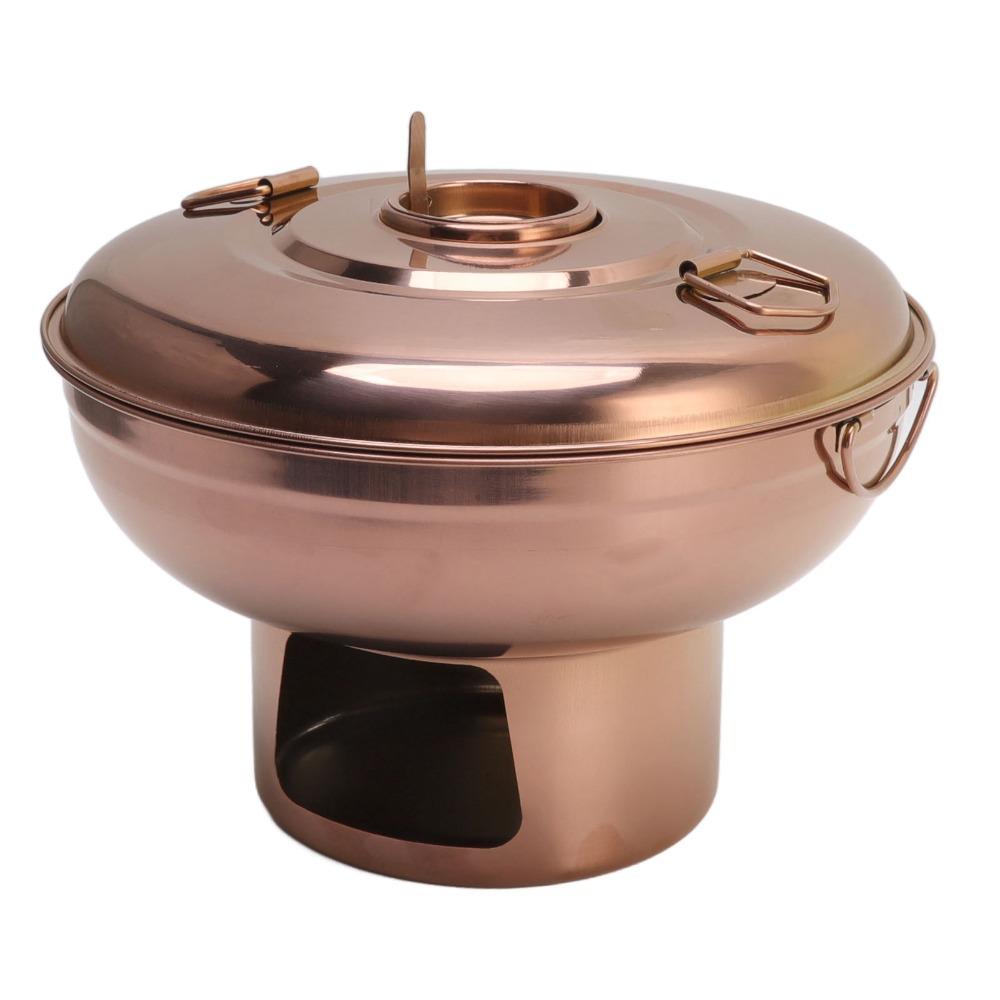 Rose Gold Dry Ice Hot Pot 410 Stainless Steel Dessert Fondue Pot Chinese Hot Pot  Home Kitchen