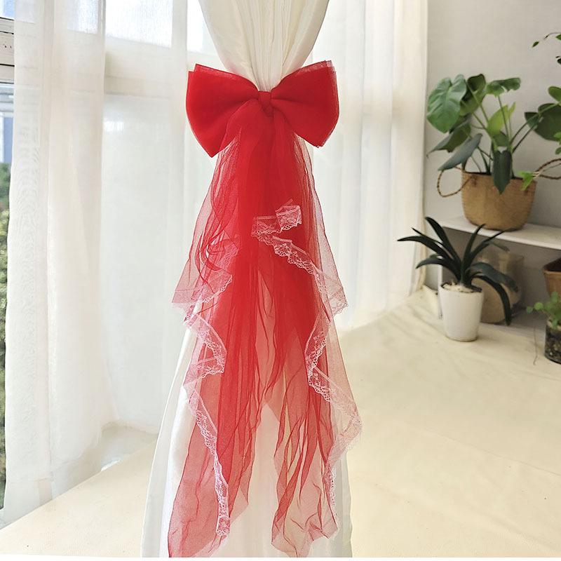 INS Curtain Bow Tiebacks Window Curtains Binding Rope White Window Curtain Strap Bag Decoration Curtain Decor Accessories