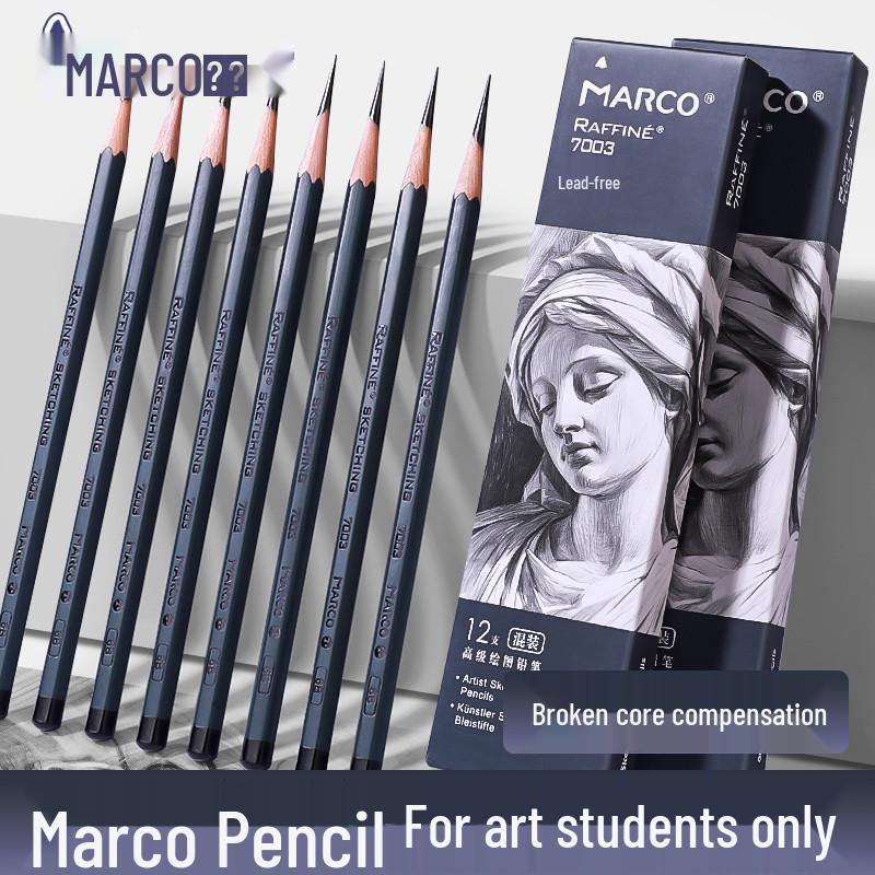 Matite da Disegno Marco 7003: 2B HB per Studenti e Professionisti