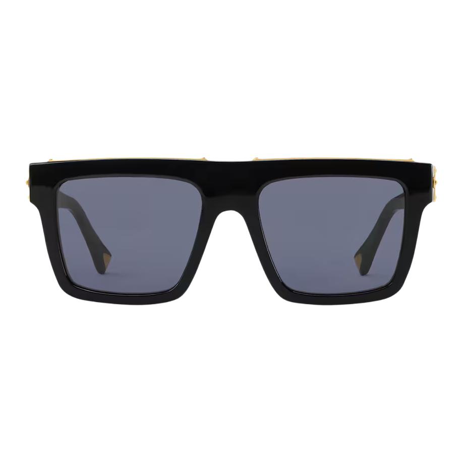 

Louis Vuitton Letter Engraved Design Acetate Square Sunglasses Men sunglasses Black Z3064U F,Black