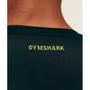 Gymshark ElemenT Baselayer T shirT Deep peTrol Blue sorbeT Yellow A2b4c udTg