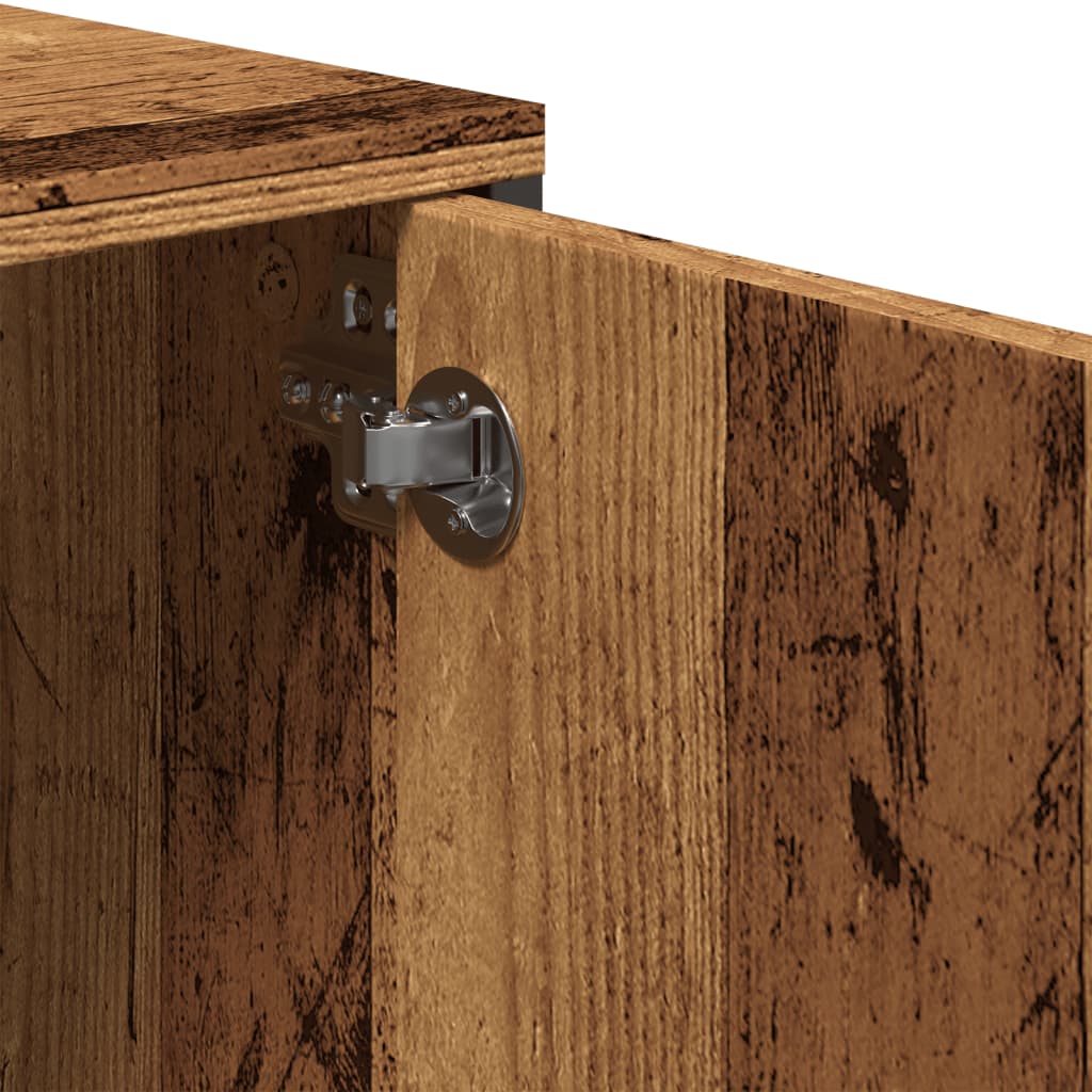 TV Cabinet with Drawer Rustic Wood Look 200 x 25 x 44 cm