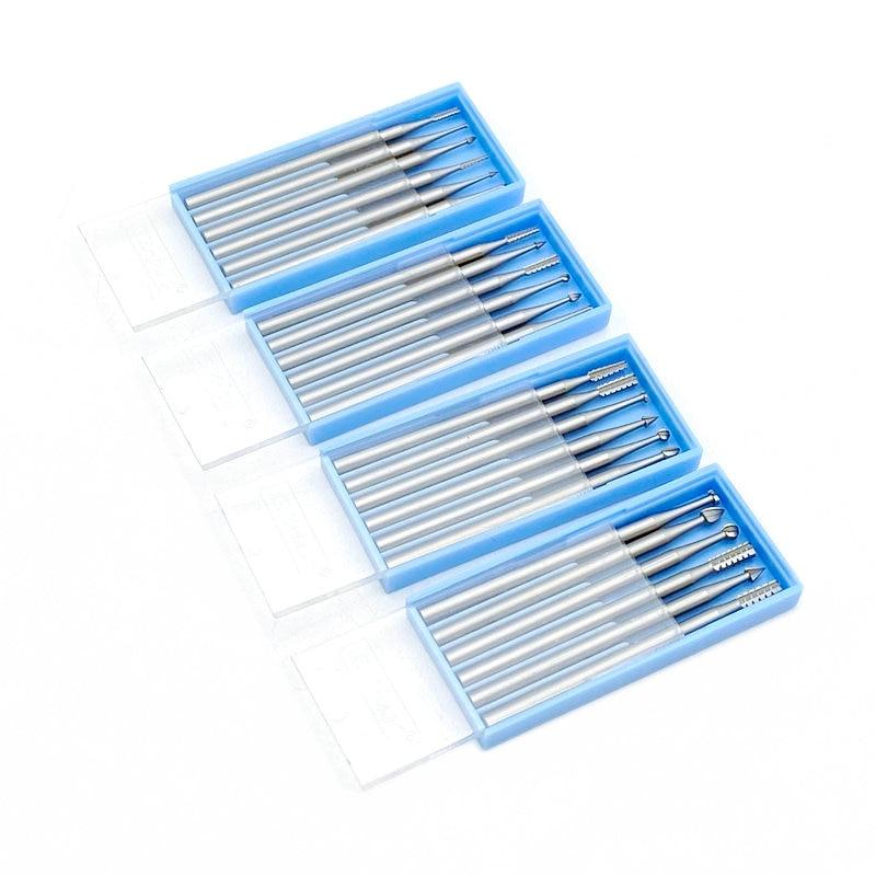 6pcs/box Dental Tungsten Carbide Burs Tungsten Steel Engraving Knife Wood Milling Cutter For Carvings / Olive Kernel