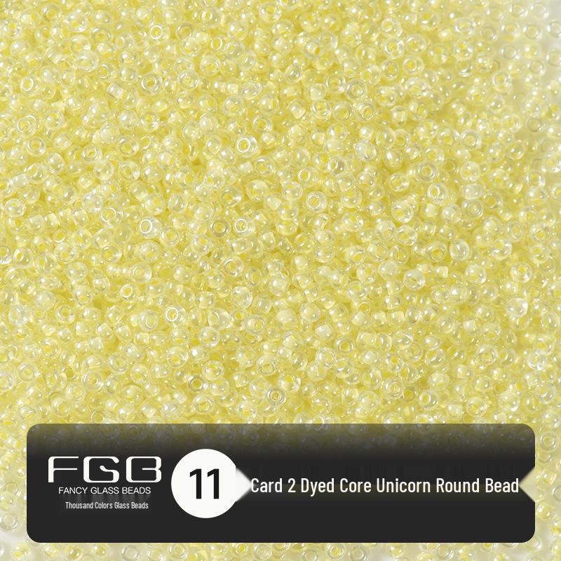 Thousand Color Unicorn Heart Glazed 2mm Round Glass Seed Beads for DIY Jewelry Accessories