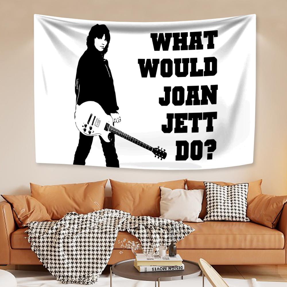 Punk Rock Singer Tapestry Joan Jett Home Decoration Large Fabric Dormitory Background Wall Hanging Carpets Party Backdrop