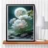 5D DIY Diamond Painting Lotus and Moon Cross Stitch Kit Mosaic Diamond Embroidery Rose Full Round/Square Drill Home Decoration