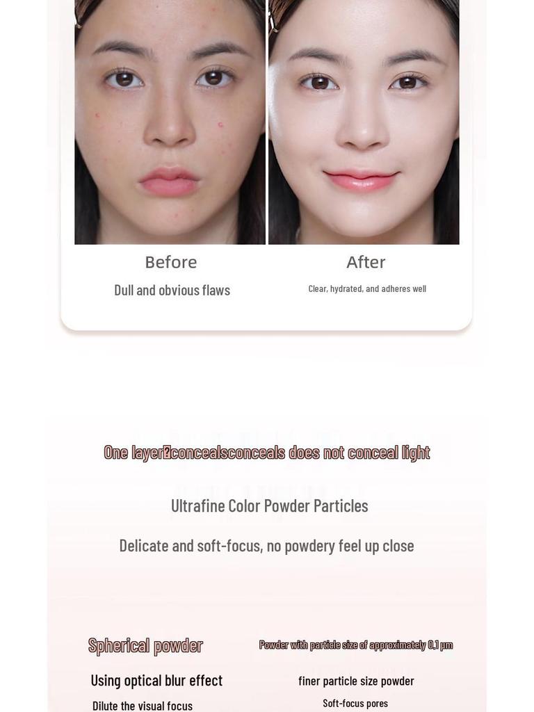NOVO Translucent Gauze Cushion Foundation for Women - Concealing, Oil Control, Waterproof, Sweatproof, Long-lasting BB Cream.