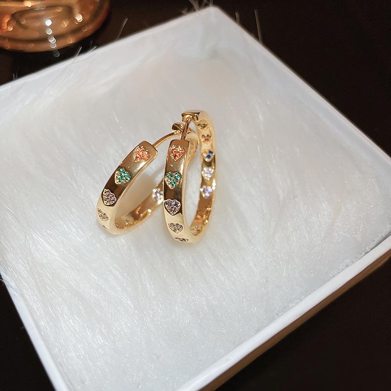 European and American Simple Geometric Beanie Stud Earrings Personalized Trend Earrings Metal Cold Wind Earrings Women