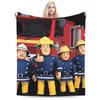 Warm BlanketKids Airplane Travel Firemans Sam Throw Blanket Flannel Bedspread For Home Decor Fluffy Sofa Bed Cover