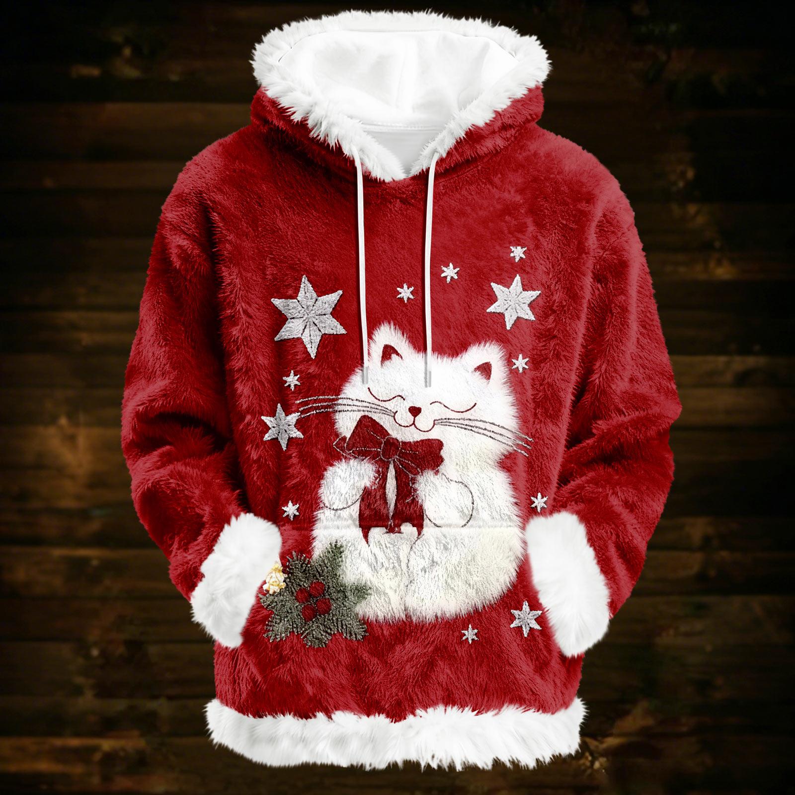 

Толстовки для женщин оверсайз зимние плюшевые милые свитшоты пуловер модная осенне-зимняя одежда XL