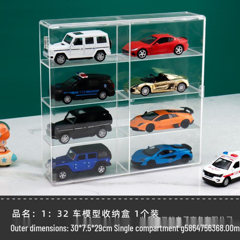 Transparent 1:24 Toy Car Display & Storage Box (Stackable)