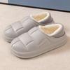 Waterproof cotton slippers for women to wear outside in winter, non-slip petals for indoor home use, warm home, and velvet slippers for men.