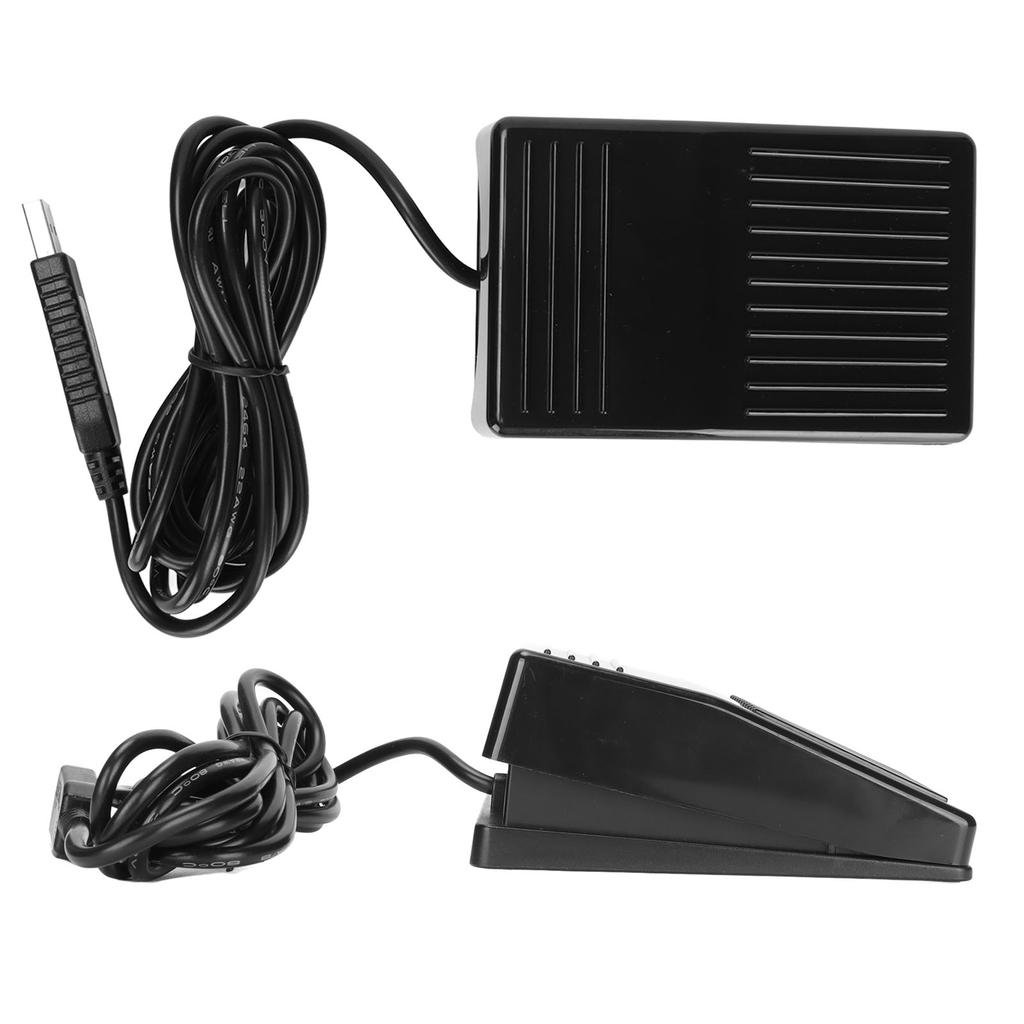 USB Foot Switch Pedal High Sensitivity Multifunctional Wide Pedal Single Foot Switch Pedal with Indicator Light for