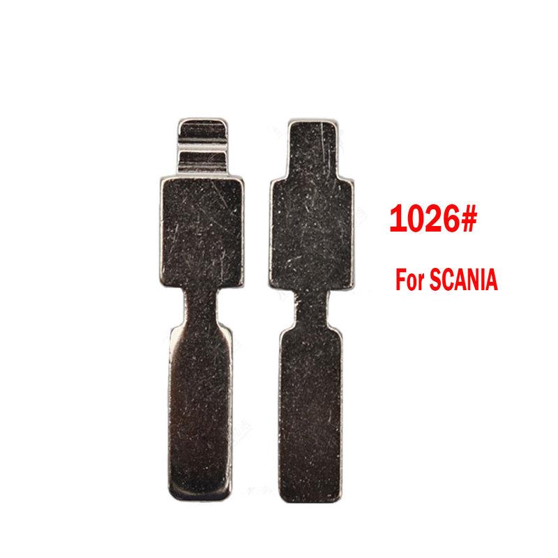 10pcs Key Blank 1026# Car Key Blade Uncut KD Key Blank Spare Remote Key for KD KEYDIY Xhorse VVDI FOR SCANIA Car Key Replacement 10PCS