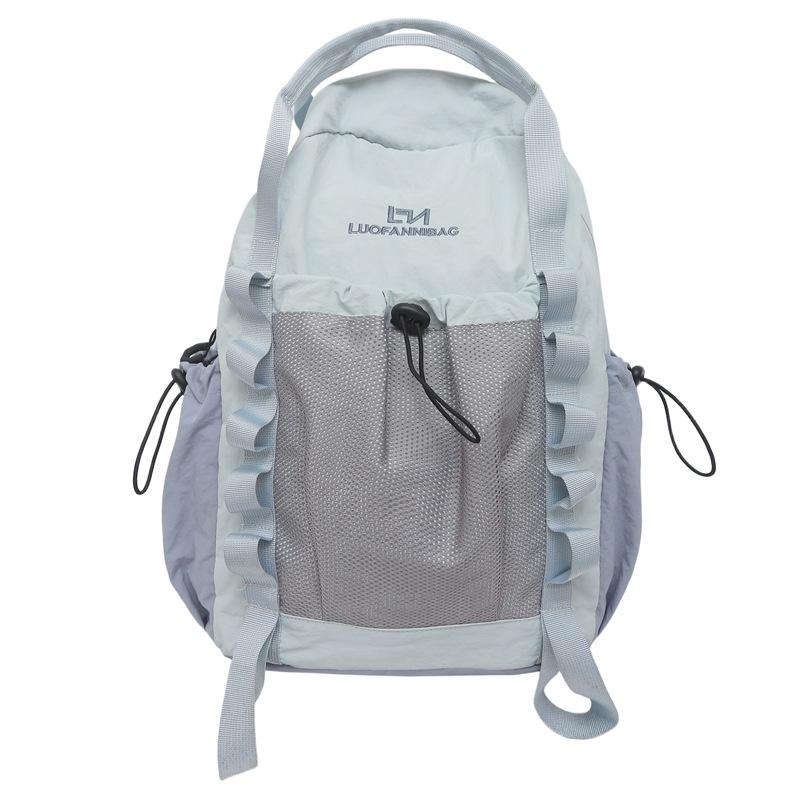 Contrast Color Backpack Student Travel Lightweight Backpack Large Capacity Backpack