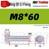 201 Stainless Steel Hex Head Full Thread Bolt: Wear & Corrosion Resistant, M4-M14 for Aerospace Machinery