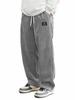Pantaloni da uomo in velluto a coste a gamba dritta con coulisse in vita, tasche e logo, elasticizzati, vestibilità casual per l'uso quotidiano