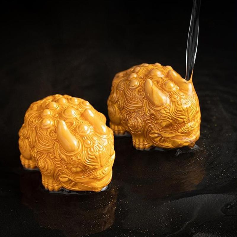 Mini Pryskyřičný Měnící Barvu Čajový Mazlíček Soška Šťastného Zvířete Dekorace Čajového Stolku Zenové Stolní Ozdoby Vynikající Čajové Příslušenství