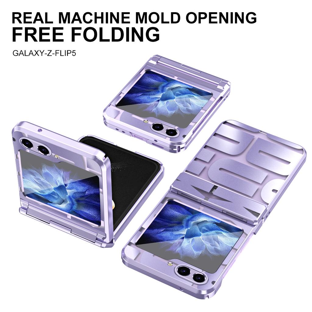 Průhledný kryt s panty pro Samsung Galaxy Z Flip 6 5 4 3 Krásný celoplošný odolný kryt pro Galaxy Z Flip6 Flip5 Flip4 Flip3