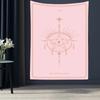 Pink Cartoon Divination Printed Tapestry Office Living Room Tapestry Home Wall Decoration Tapestry