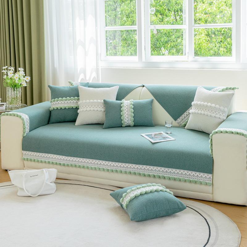 Small Fresh Chenille Sofa Cushion New Four-season Universal Seat Cushion Blanket Non-slip Sofa Cover Cover Cloth Towel