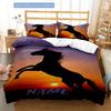 Sunset With Horses Duvet Cover Soft Bedding Set For Bedroomdorm Personalized Name Threepiece Set 1 Duvet Cover And 2 Pillowcases Perfect Gift For All