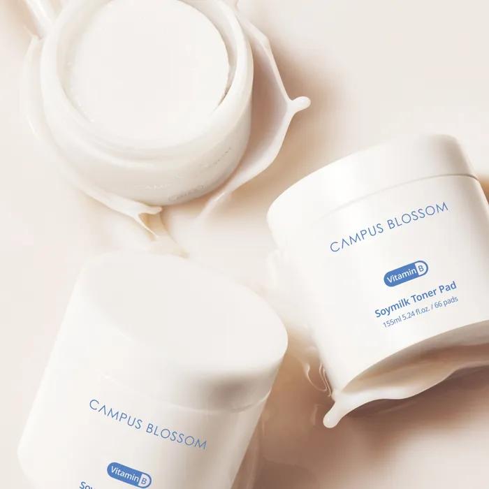 

Non-irritating toner pad soy milk soybean vitamin B moisturizing soothing pad mildly acidic 66 sheets