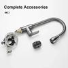 Brushed Gray Kitchen Sink Faucet Pull Down Sprayer 360 Rotate Kitchen Tap Single Lever Mixer Tap With 2 Water Modes