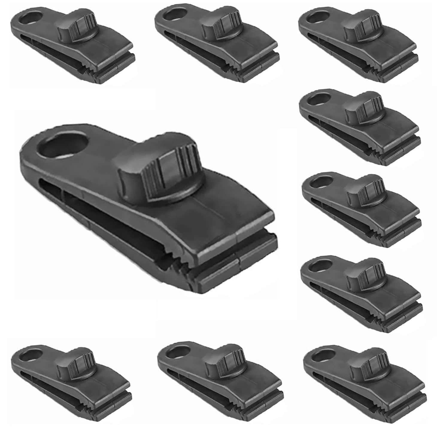LRABO Camping Tent Clip Tarp Clip Pack of 10 Tent чёрный
