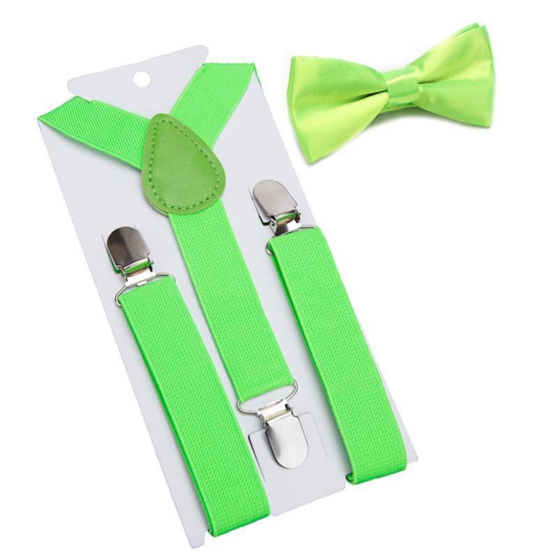Suspenders Bowtie Set Kids Boy Girl Childrens Christmas Gift Designer Adjustable Y-Back Braces Wedding Clothing Accessories