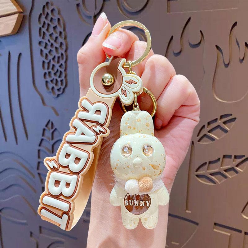 Cartoon Cute Maillard Mengmeng Rabbit Pendant Keychain Mengqu Car Bag Keychain Small Gift