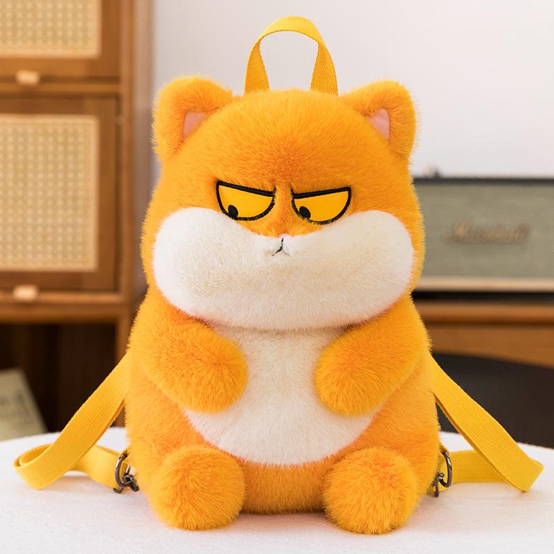 Cute Drag Cat Doll Spoof Kitten Doll Plush Toy with Sleeping Throw Pillow Men and Women Birthday Gift