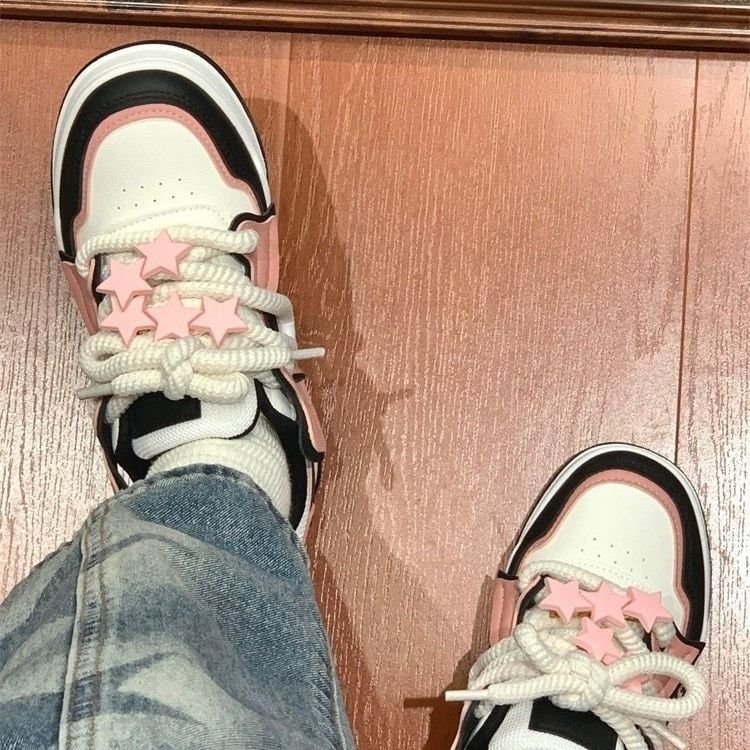 Retro Board Shoes Women's New Autumn Breathable Student Sports and Leisure Shoes Burst Into Stars Niche Original Shoes