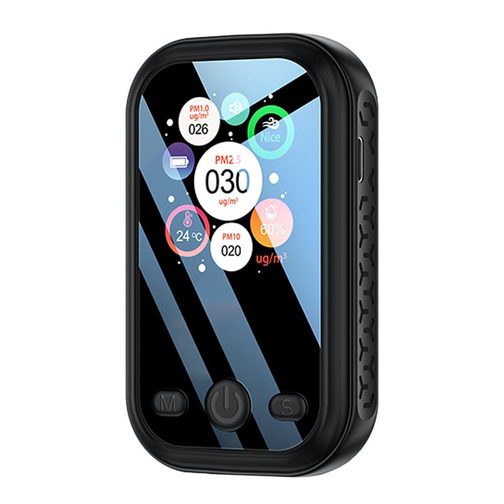 

Портативний детектор PM2.5 PM10 PM1.0 Детектор якості повітря Детектор повітря Інтелектуальний аналізатор якості повітря Монітор забруднення повітря чорний