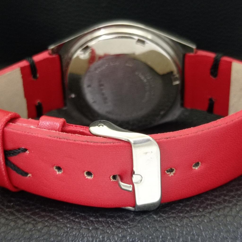 VINTAGE SEIKO 5 AUTOMATIC 6309A JAPAN MENS RED COLOR DIAL WATCH a701474-5 R206b-a701474