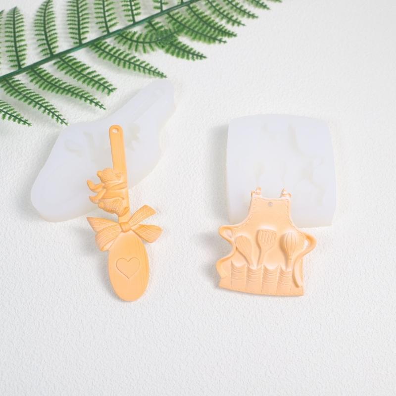 Apron Biscuits Silicone Mold Chocolate Candy Mold for Diy Dessert Ice Block Mold Handmade Cupcake Decor Baking Tool