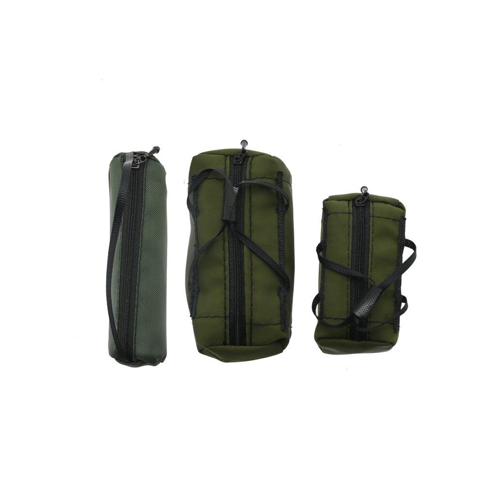 1:10 DIY Mood Item: Dark Green 3-Piece Bag Set - Rainstorm Utility, Luggage, and Sleeping Bags
