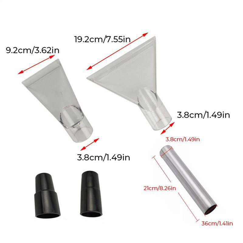 Vacuum Extractor Attachment Car Detailing Attachments Heavy-Duty Transparent Tool Wet Dry Cleaning For Car Dust Upholstery
