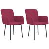 VidaXL Chaises de salle à manger 2 pcs Rouge bordeaux Velours 344784